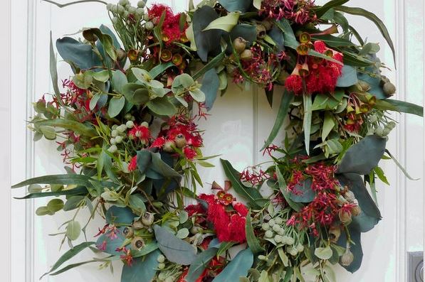 gum tree leaf wreath how to decorate your front door for christmas